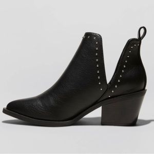 A New Day Cut Out Studded Black Ankle Boots